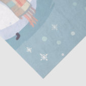 かわいい雪だるまスノーフレーク氷ブルークリスマス 薄葉紙 (詳細)