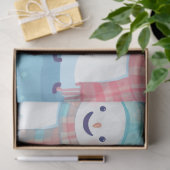 かわいい雪だるまスノーフレーク氷ブルークリスマス 薄葉紙 (ギフト)