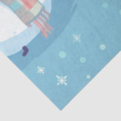 かわいい雪だるまスノーフレーク氷ブルークリスマス 薄葉紙 (詳細)