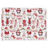 かわいい雪だるまティッシュペーパー ラージペーパーバッグ (裏面)