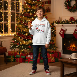 かわいい雪だるまデザインの男の子用クリスマスTシャツ