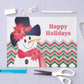 かわいい雪だるまデザイン 薄葉紙 (クラフト)