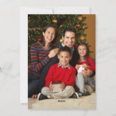 かわいい雪だるまトップハットメリークリスマススクリプト写真 シーズンカード (裏面)