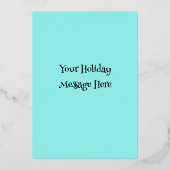 かわいい雪だるまハッピーホリデーズフォイルアクセント 箔シーズンカード (裏面)