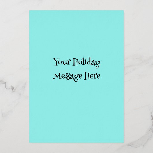 かわいい雪だるまハッピーホリデーズフォイルアクセント 箔シーズンカード (裏面)