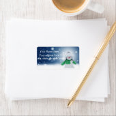 かわいい雪だるまパーソナライズされた住所 シール (インサイチュ)