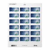 かわいい雪だるまパーソナライズされた住所 シール (フルシート)