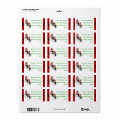 かわいい雪だるまファミリーの2差出人住所ラベル ラベル (フルシート)