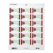 かわいい雪だるまファミリーの4差出人住所ラベル ラベル (フルシート)