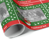 かわいい雪だるまフェスティバルツリーあなたの写真パーソナライズされた ラッピングペーパー (ロールコーナー)