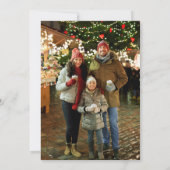 かわいい雪だるまフォトクリスマスカード 招待状 (裏面)