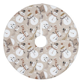 かわいい雪だるまフリースツリースカート フリース ツリースカート