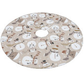 かわいい雪だるまフリース ツリースカート (アングル)