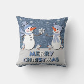 かわいい雪だるまフレンズ装飾用クッション クッション (正面)