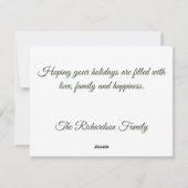 かわいい雪だるまフレーム写真 シーズンカード (裏面)