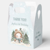 かわいい雪だるまブルーウィンター1stバースデービーフボックス フェイバーボックス (オープン)