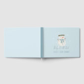 かわいい雪だるまベビー外の赤ちゃんシャワーが冷たい ゲストブック (全面)