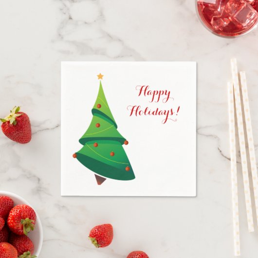 かわいい雪だるまホリデーパーティーペーパーナプキンセット スタンダードカクテルナプキン (インサイチュ)