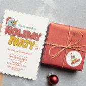 かわいい雪だるまホリデーパーティー フェイバータグ