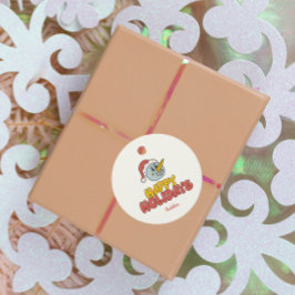 かわいい雪だるまホリデーパーティー フェイバータグ