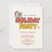 かわいい雪だるまホリデーパーティー 招待状 (正面)