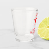 かわいい雪だるまレッドクリスマスホリデーズショットグラス ショットグラス (左)