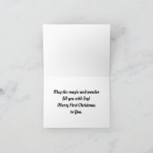 かわいい雪だるま初めてのクリスマスカード シーズンカード (内部)