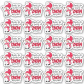 かわいい雪だるま感謝していプンで冬素晴らしに シール (正面)