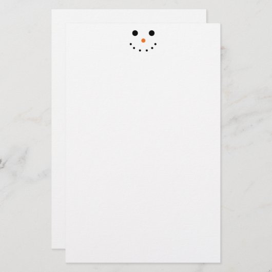 かわいい雪だるま文具 便箋 (正面/裏面)