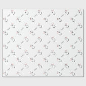 かわいい雪だるま文字ハグ ラッピングペーパー (フラット)