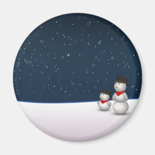 かわいい雪だるま星座 マグネット