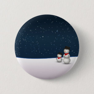 かわいい雪だるま星座 缶バッジ
