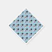 かわいい雪だるま柄 スタンダードカクテルナプキン (角)