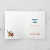 かわいい雪だるま特別配達クリスマスメッセージ シーズンカード (内部)