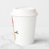 かわいい雪だるま砂と帽子のバケツ 紙コップ (左)