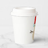 かわいい雪だるま砂と帽子のバケツ 紙コップ (右)