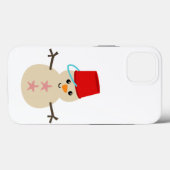 かわいい雪だるま砂と帽子のバケツ Case-Mate iPhoneケース (裏面 (横))