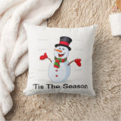 かわいい雪だるま装飾用クッション クッション (ブランケット)