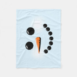 かわいい雪だるま顔ウィンターホリデー雪だるまクリスマス フリースブランケット