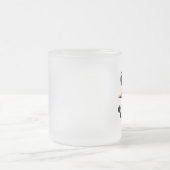 かわいい雪だるま顔ウィンターホリデー雪だるまクリスマス フロストグラスマグカップ (中央)