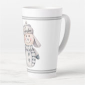 かわいい雪だるま カフェラテマグ (右アングル)