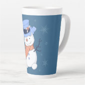 かわいい雪だるま カフェラテマグ (右アングル)