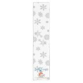 かわいい雪だるま ショートテーブルランナー (正面)