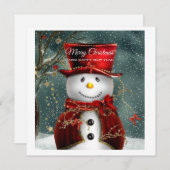 かわいい雪だるま シーズンカード (正面/裏面)