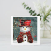 かわいい雪だるま シーズンカード (スタンド正面)