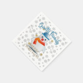 かわいい雪だるま スタンダードカクテルナプキン (角)