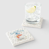 かわいい雪だるま ストーンコースター (横)