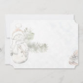 かわいい雪だるま、スノーフレーク企業クリスマスパーティー 招待状 (裏面)