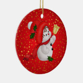 かわいい雪だるま セラミックオーナメント (右)