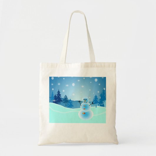 かわいい雪だるま トートバッグ (正面)